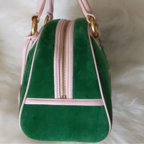 RARE💕VINTAGE Juicy Couture Green and Pink Bowler💚🎀 - Picture 4 of 15